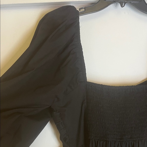 Abercrombie & Fitch Black Puff Sleeve Mini Dress size Large - Picture 12 of 12